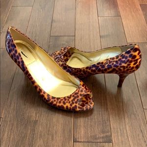 J.Crew Tortoise Joley Peep Toe Pumps